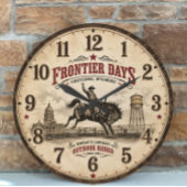 Frontier Days Festival Cheyenne Wyoming ラージ壁時計