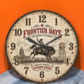 Frontier Days Festival Cheyenne Wyoming ラージ壁時計