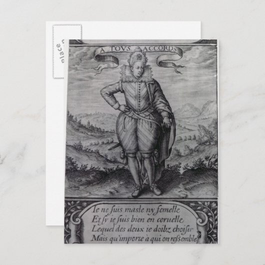 Frontispece to 'Les Hermaphrodites' ポストカード (正面/裏面)