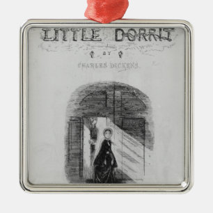Frontispieceチャールズ著「少しDorrit」 メタルオーナメント
