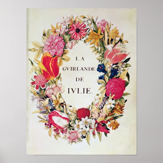 Frontispiece of 'La Guirlande de de Julie', c.1642 ポスター (正面)