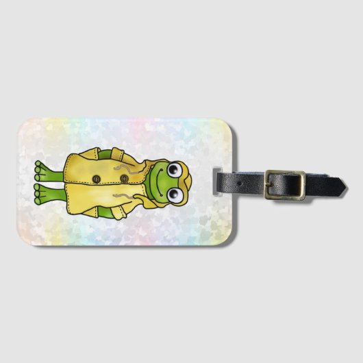 Frosch im Regenmantel  ラゲッジタグ (正面横)