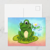 Frosch im Teich Postkarte ポストカード (正面/裏面)