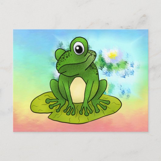 Frosch im Teich Postkarte ポストカード (正面)