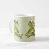 Frosch mit Punkten コーヒーマグカップ (正面左)