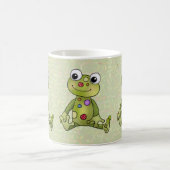 Frosch mit Punkten コーヒーマグカップ (中央)