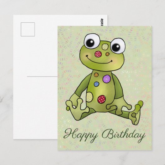 Frosch mit Punkten Postkarte ポストカード (正面/裏面)