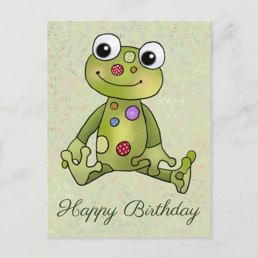 Frosch mit Punkten Postkarte ポストカード (正面)