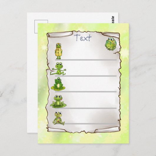 Frösche   ポストカード (正面/裏面)