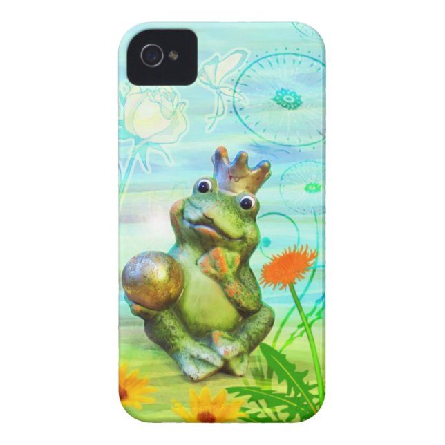 Froschkönig mit Blumen iPhone Hülle Case-Mate iPhoneケース (裏面)