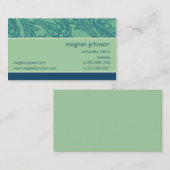 Frosh Aqua Blueティール（緑がかった色）名刺テンプレート 名刺 (正面/裏面)