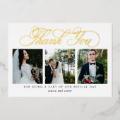 Frosh Script 実在  FOILフォトサンキューカード 箔招待状 (正面)