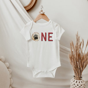 FROSTランバージャックベアーマウンテン1st誕生日 ベビーボディスーツ