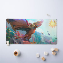 Frost Dragon Gamingデスクトップ | カスタマイズ可能なマット