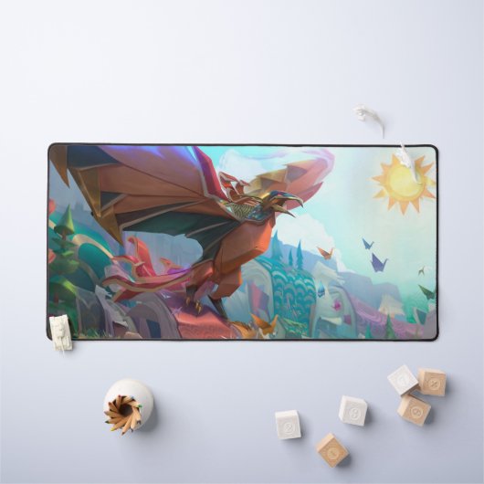 Frost Dragon Gamingデスクトップ | カスタマイズ可能なマット デスクマット (キッズテーブル)