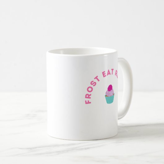 Frost Eat Repeat Cupcake Design コーヒーマグカップ (正面右)