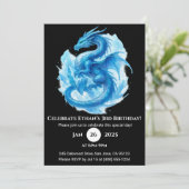 Frost Spiral Dragon Birthday Invitation 招待状 (スタンド正面)