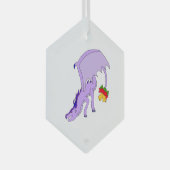 Frost the Purple Ice Dragon Fantasy Holiday ガラスオーナメント (正面右)