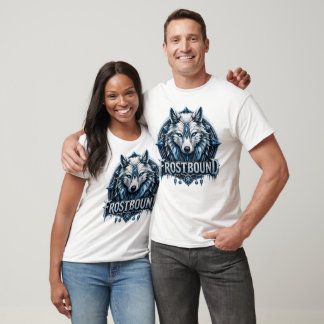 Frostbound Ice Wolf Fantasy Guardian Art Tシャツ