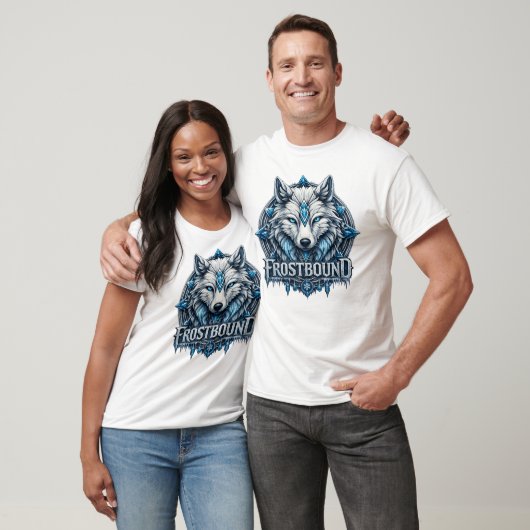 Frostbound Mystic Ice Wolf Fantasy Art Tシャツ (ユニセックス)
