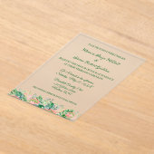 Frosted Acrylic Enchanting Wedding Invitation アクリル招待状 (レイダウン)