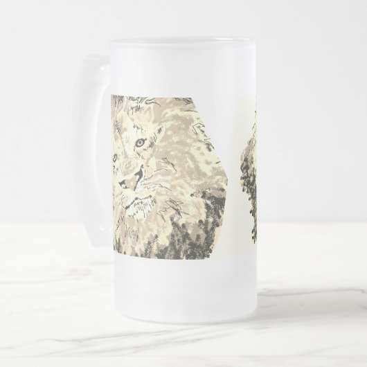 Frosted Beer Mug : king of The Jungle フロストグラスビールジョッキ (正面左)
