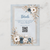 Frosted Bloom Dusty Blue and Gold Wedding