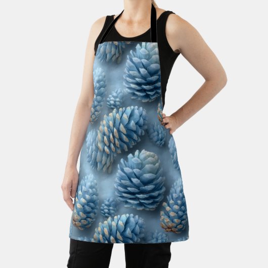Frosted Blue Pinecones エプロン (インサイチュ)