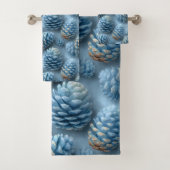 Frosted Blue Pinecones バスタオルセット (インサイチュ)
