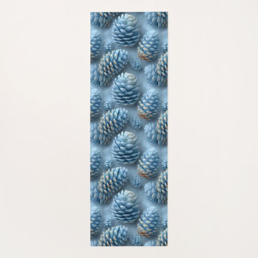 Frosted Blue Pinecones ヨガマット (裏面)