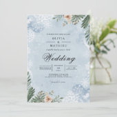 Frosted Botanical Winter Wedding 招待状 (スタンド正面)