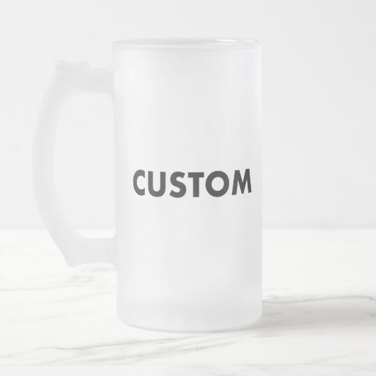 Frosted Custom Beer Stein Glass Blank - 16oz Pint フロストグラスビールジョッキ (左)