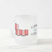 Frosted Dear Santa Gimme A Man After Midnight Mug フロストグラスマグカップ (正面左)