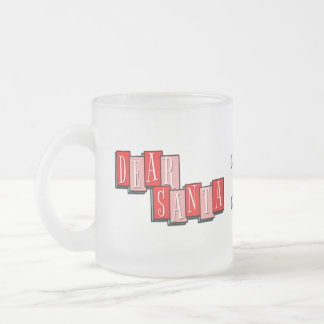 Frosted Dear Santa Gimme A Man After Midnight Mug フロストグラスマグカップ