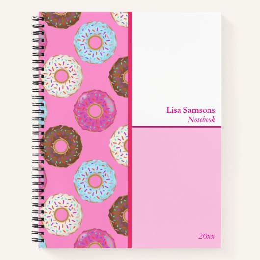 Frosted Doughnuts Custom Notebook  ノートブック (正面)