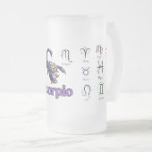 Frosted Glass Beer Mug ECC,ESMALTADO ZODIACAL フロストグラスビールジョッキ (正面右)