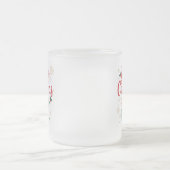 Frosted Glass Christmas Gift , Cozy Holiday Quote  フロストグラスマグカップ (中央)