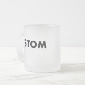 Frosted Glass Custom Mug Blank Template - 10oz フロストグラスマグカップ (正面左)