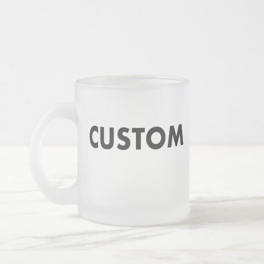 Frosted Glass Custom Mug Blank Template - 10oz フロストグラスマグカップ (左)
