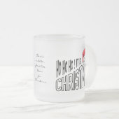 Frosted Glass Mug 10oz : It's Christmas (red) フロストグラスマグカップ (正面右)