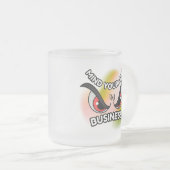 Frosted Glass Mug 10oz : Mind Your Own フロストグラスマグカップ (正面右)