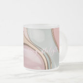 Frosted glass mug in stylish abstract graphic フロストグラスマグカップ (正面右)
