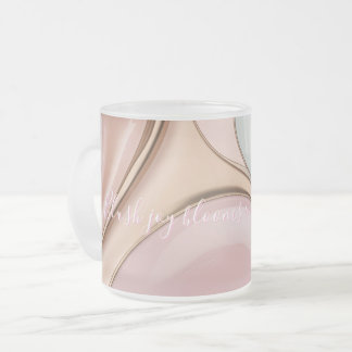 Frosted glass mug in stylish abstract graphic フロストグラスマグカップ