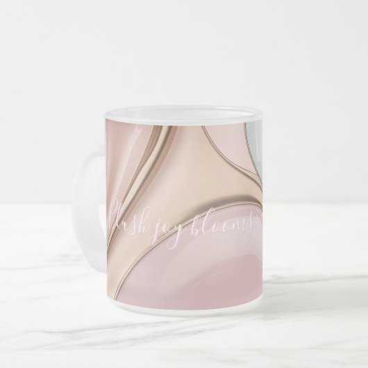 Frosted glass mug in stylish abstract graphic フロストグラスマグカップ (正面左)