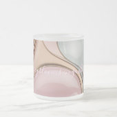 Frosted glass mug in stylish abstract graphic フロストグラスマグカップ (中央)