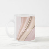 Frosted glass mug in stylish abstract graphic フロストグラスマグカップ (左)