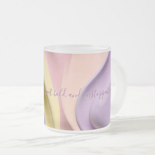 Frosted glass mug in stylish abstract graphic フロストグラスマグカップ (正面右)