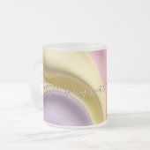 Frosted glass mug in stylish abstract graphic フロストグラスマグカップ (正面左)