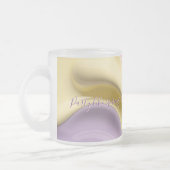 Frosted glass mug in stylish abstract graphic フロストグラスマグカップ (左)