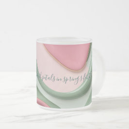 Frosted glass mug in stylish graphic フロストグラスマグカップ